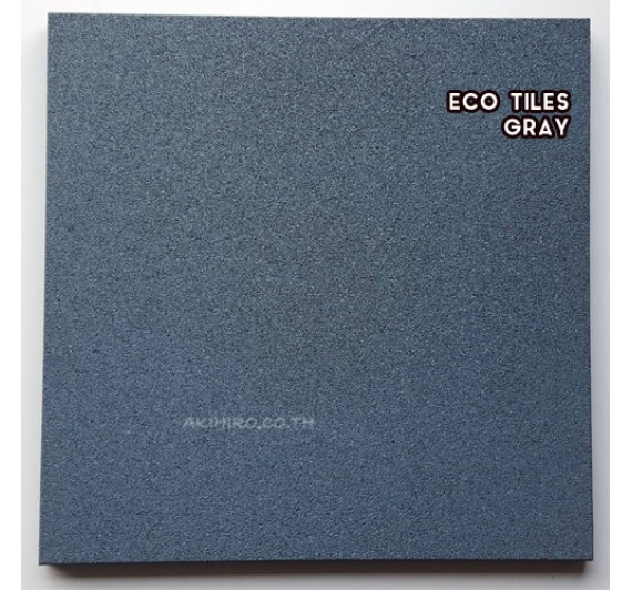 RUBBER SAFETY FLOORING ECO TILES (แผ่นยางกันกระแทก รุ่นเม็ด) GRAY SIZE 50x50x2.5CM WEIGHT 5KG 1Y.